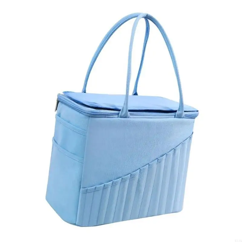 W3JA Crochet Bag Yarn Storage Bag Travel Knitting For Crochet Yarn Hook Needle