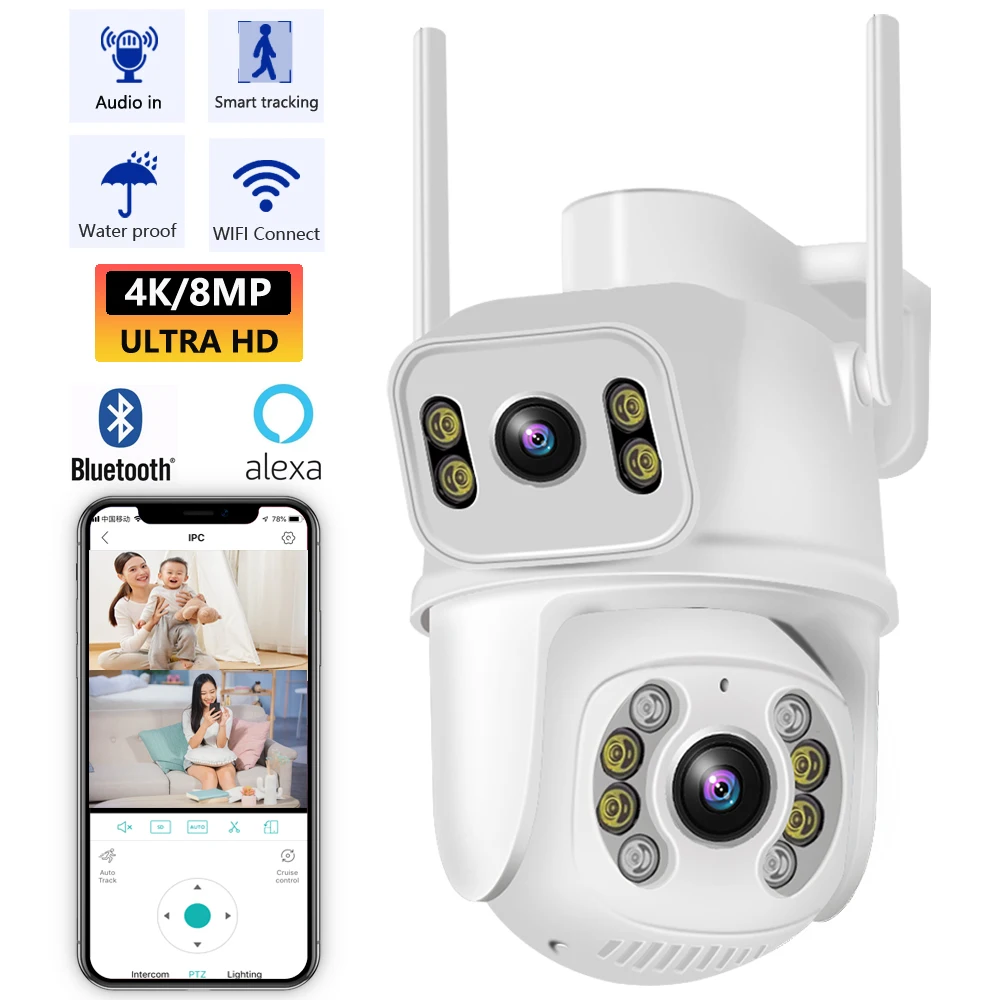 SIMICAM-4K-8MP-PTZ-WIFI-Surveillance-Cameras-Securiy-Wireless-Dual-Lens ...