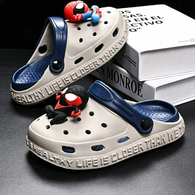 Children's Casual Shoes EVA Sandals Boys Girls' Cartoon Anti Slip Soft Sole Children's Beach White Black Shoes Size 24-44