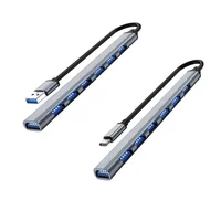 USB 3.0 Hub USB Hub 3.0 USB Splitter 7 Port Multiple Expander Type C Hub OTG Adapter for Laptop PC Hard Drive Mouse Keyboard - Image 2