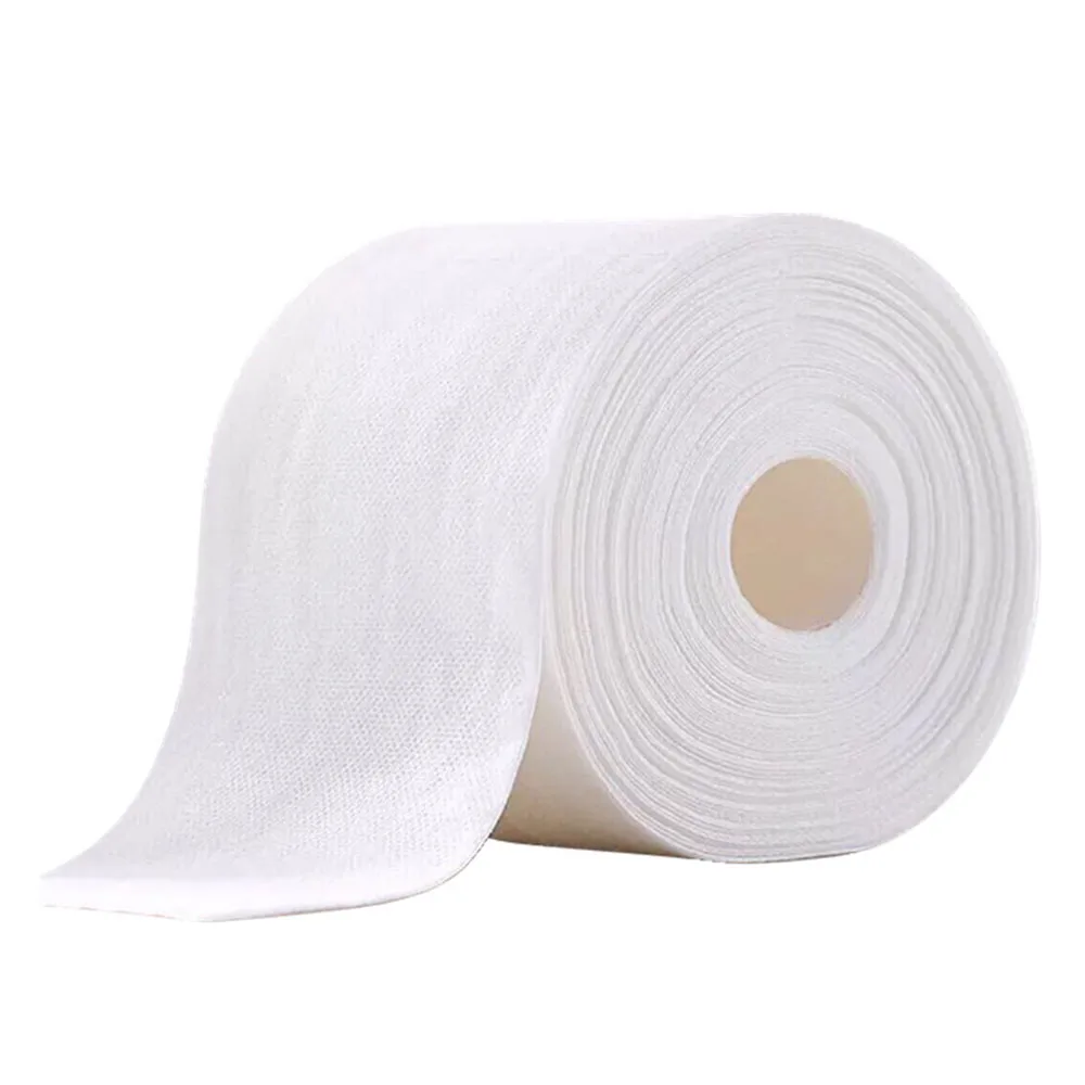 1 Roll White/Pink Disposable Face Towel Travel Cotton Makeup Wipes Facial Cleansing Towel Cotton Pads Face Cleansing Tissue Soft 3