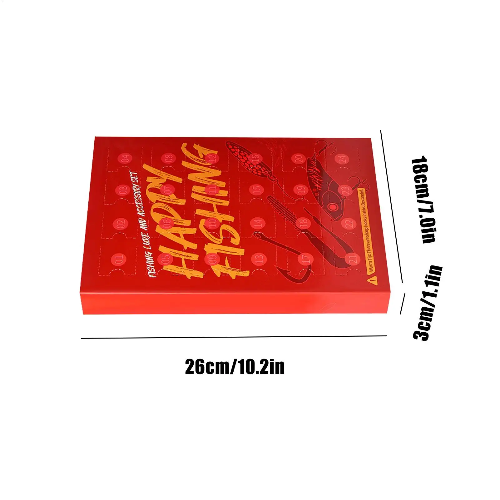 낚시 미끼 어드벤트 2025 24개 피쉬 훅 낚시 미끼 크리스마스 캘린더 추수감사절 생일 파티 커플 강 호수용
