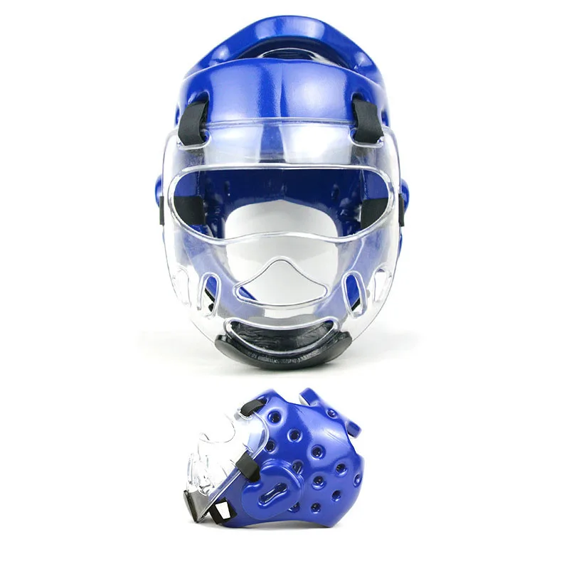 blue helmet and mask