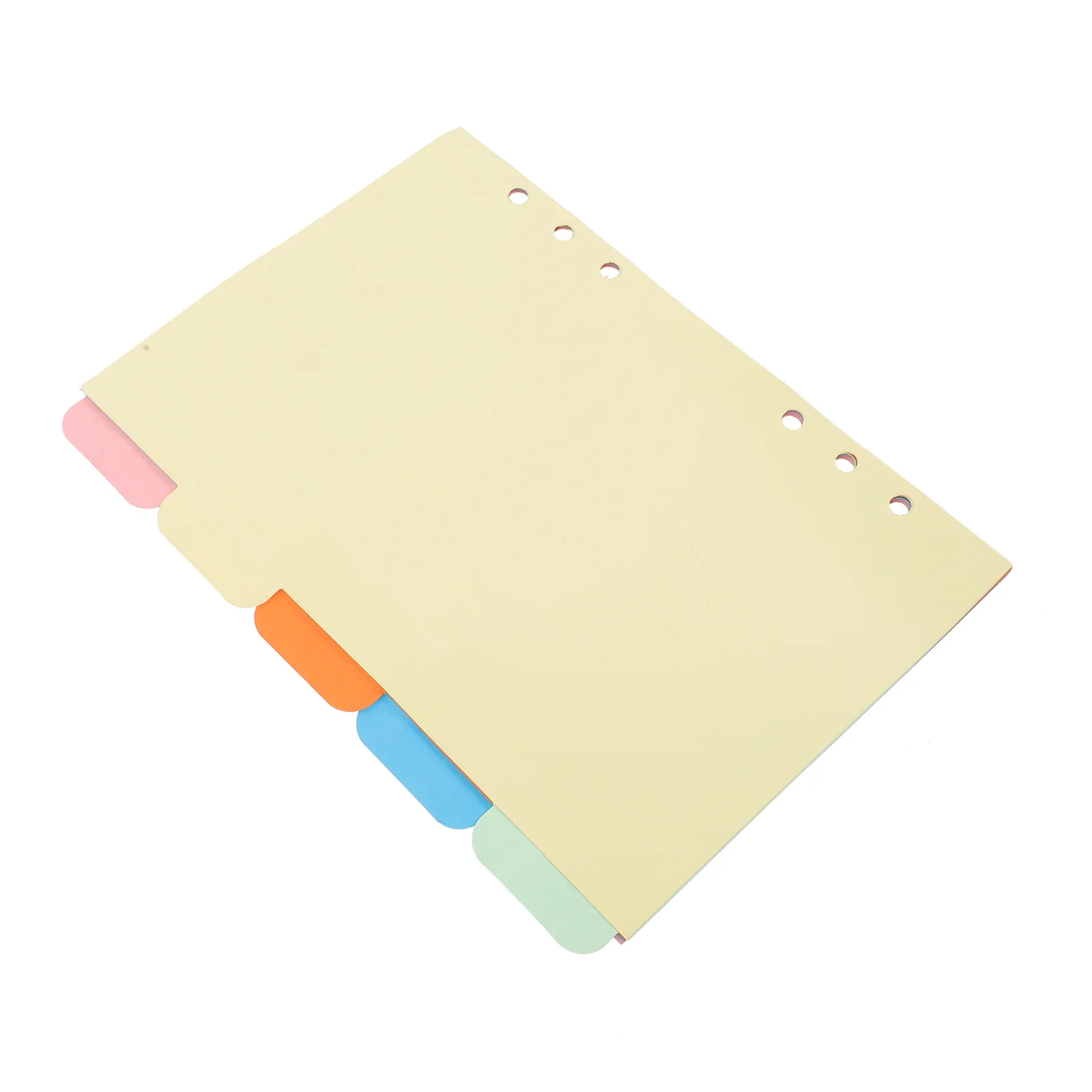 

2/1 Set Tab Dividers A5 Index Classified Lables 6-Holes Colorful Filler Project Sorter Pages for Plastic Adhesives Planner