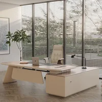 Korean Boss Office Desk1.8m Long Minimalist Modern Luxurious Computer Desk Chair Combination Aesthetic Ufficio Hotel Furniture