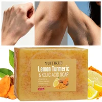 Savon Yuitikue au citron, curcuma et acide kojique, 100g, barre nettoyante éclaircissante pour le visage et les mains, soin hydratant pour la peau 2
