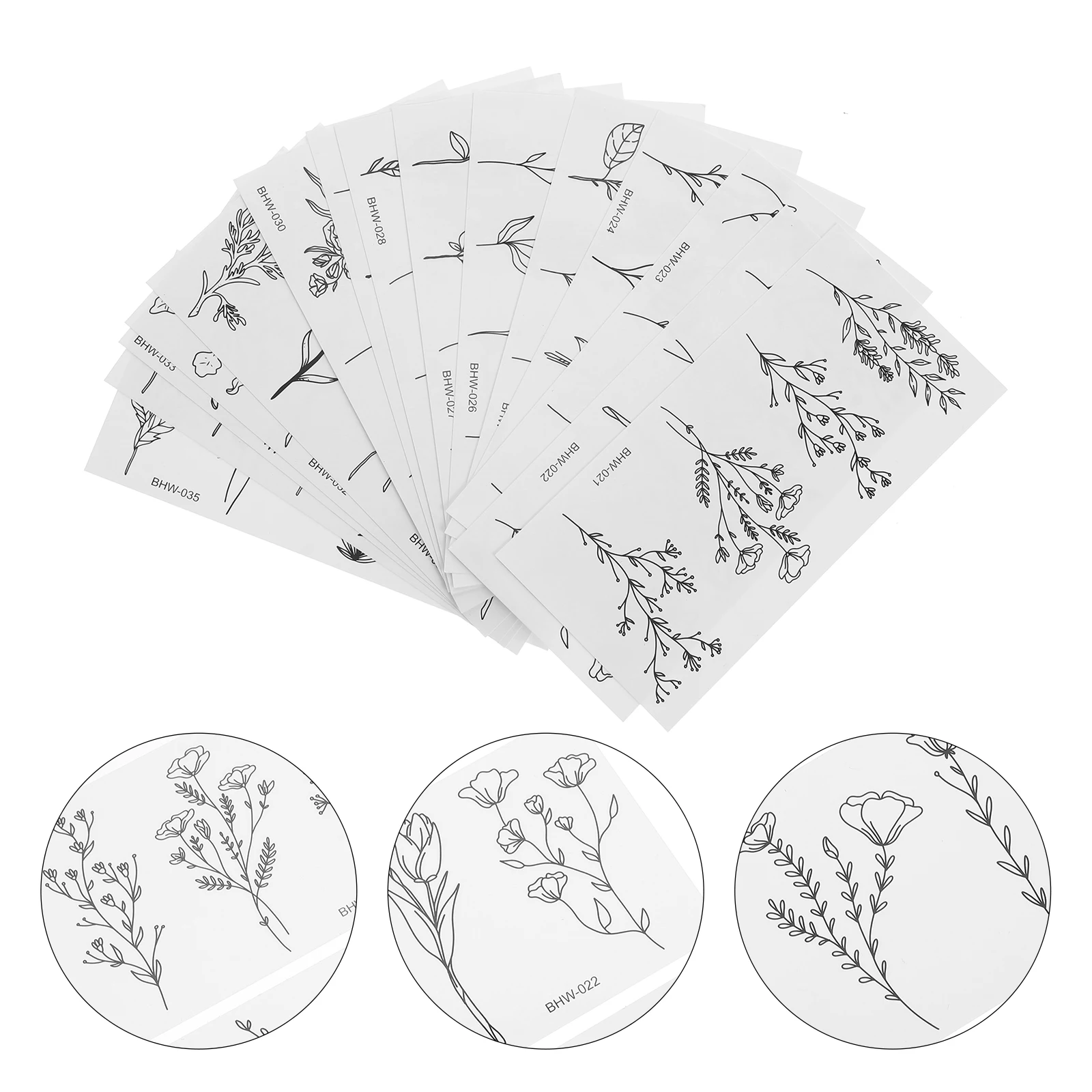15 Sheets Flower Tiny Branch Tattoos Stickers Face Hands Arm Neck Temporary  Tattoos Stickers For Men Women Adult Girl - Temporary Tattoos - AliExpress