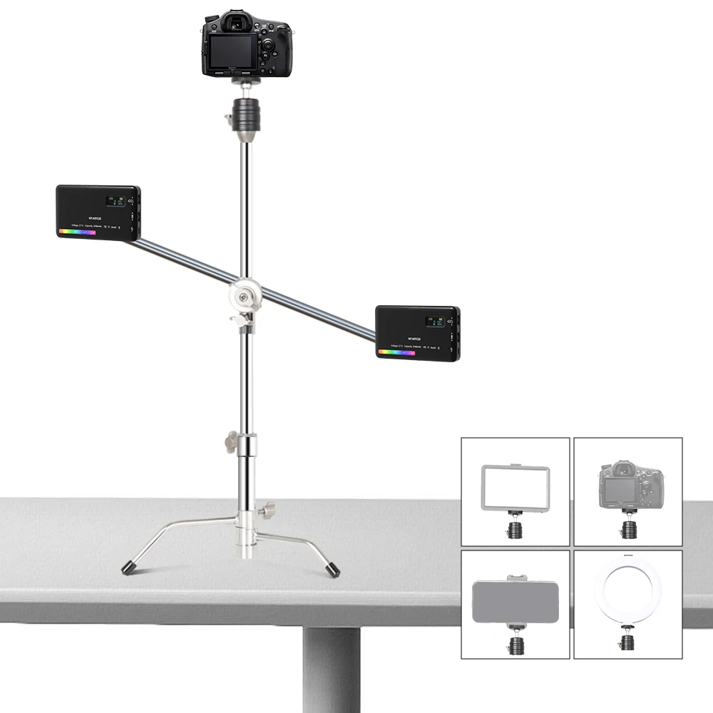 Sh-c-stand Ajustável Tripé de Três Posições Multifuncional Lâmpada Universal Adequado para Transmissão ao Vivo 31x18x7cm - Image 4