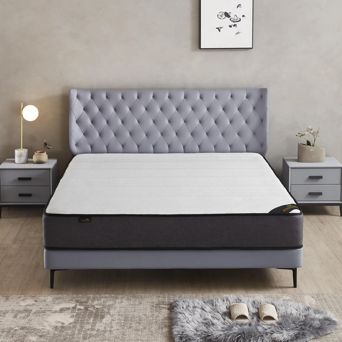 AICEHOME Double Mattress High Density Memory Foam 7 Zone Innerspring