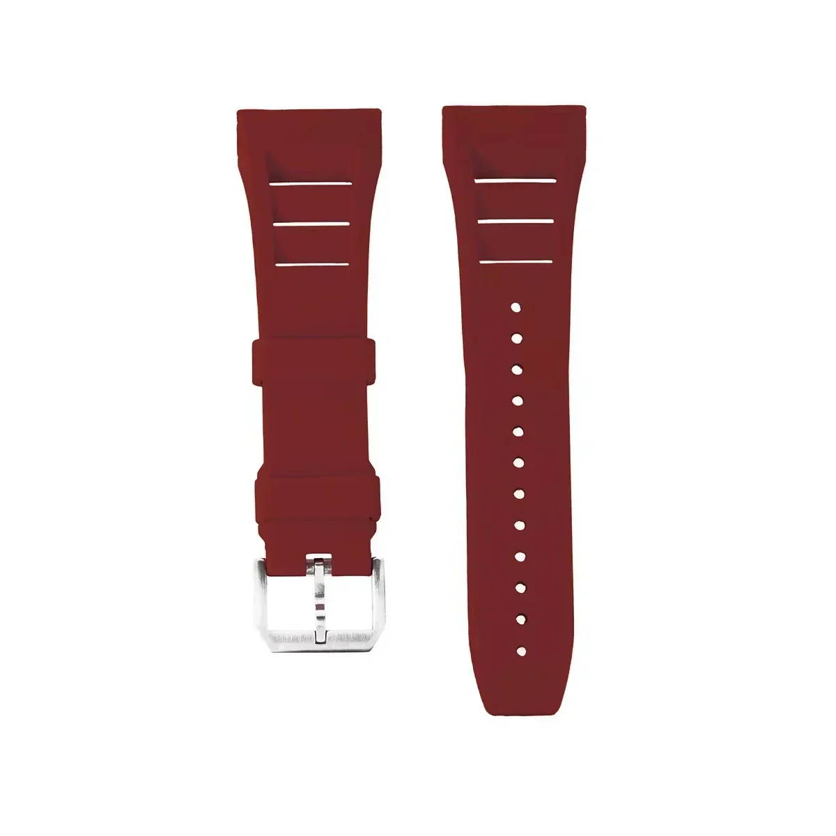 Deluxe Stainless Steel Watch Case with Silicone Pin Buckle