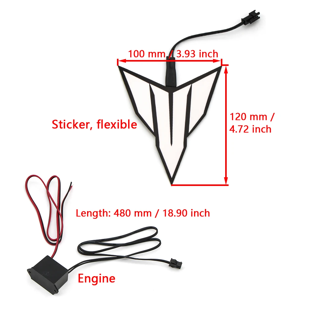 

Световой индикатор ночной езды, светящийся стикер, лампа в холодную мигающую полоску для YAMAHA MT01 MT25 MT03 MT07 MT09 MT10