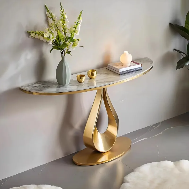 Tavoli Console in Stile Mid-Century in Metallo, Moderni e Semplici per Ingresso, Corridoio e Soggiorno - immagine 6