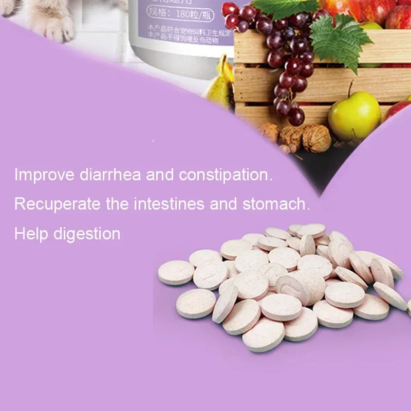 New 180 Tablets Pet Active Nutritional Probiotics Improve Diarrhea Digestion Gastrointestinal Health Products for Cats and Dogs