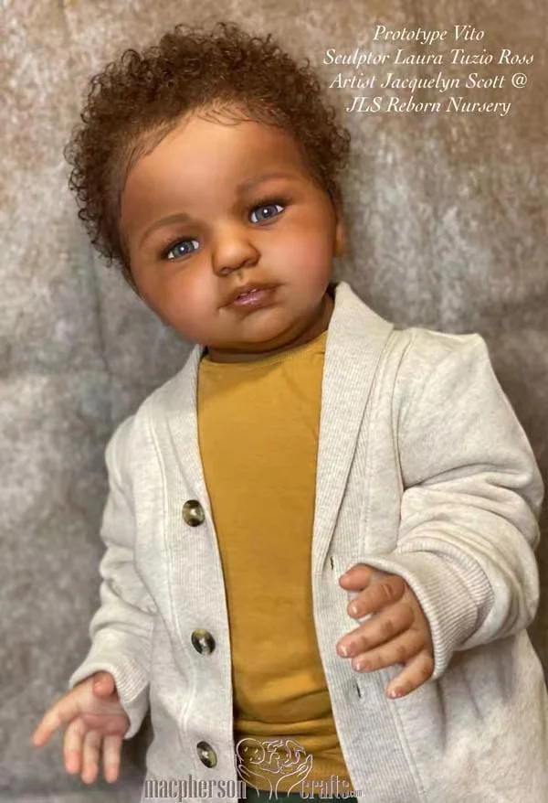 FBBD 30inch Standing Legs Vito By Laura Tuzio Ross Reborn Baby Doll Unpainted Kits Soft Touch With COA