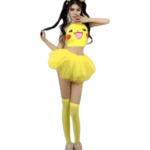 Combinaison jaune Pokémon Pikachu pour enfants, vêtements Kawaii, bons  cadeaux, souvenirs d'enfance mignons, garçons et filles, créatif, automne -  AliExpress