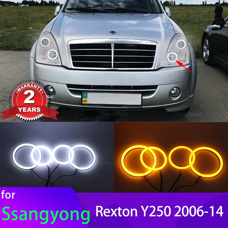 Switchback Cotton Light Halo Rings Drl Led Angel Eyes Kit Per Ssangyong Rexton Y250 2006-2014 Car-Styling Car Headlight Retrofit