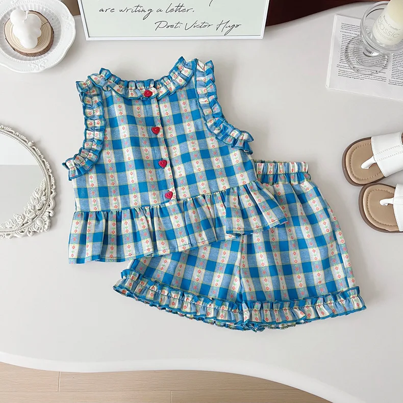 Girls 3-Piece Plaid Floral Set 3