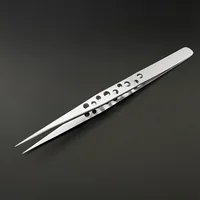 Industrial Tweezers Electronics Anti-static Curved Straight Tip Precision Stainless DIY Hand Tools Sets Forceps Phone Repair 4