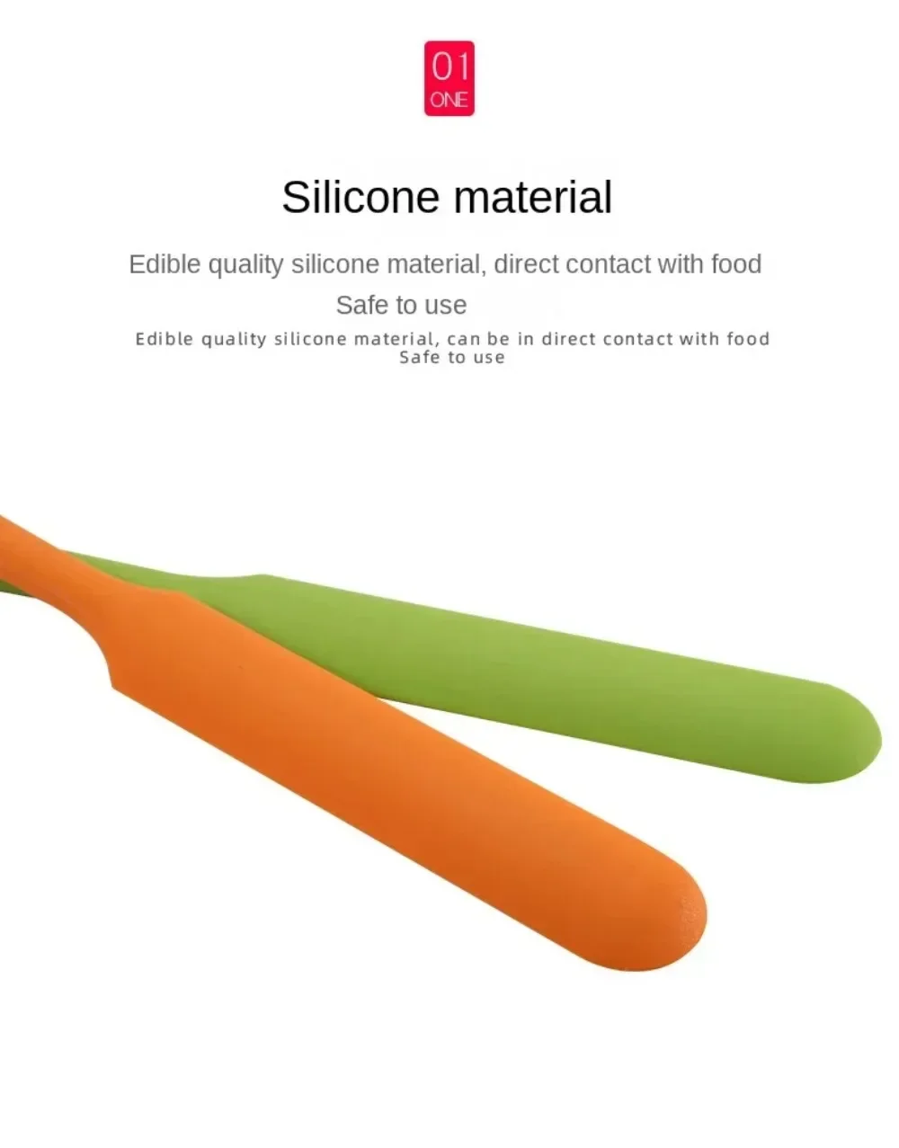 Description Picture 5 of itemSilicone Long Scraper Color Cream Long Knife Scraper Cake Making Small Accessories Silicon Spatula Baking Tools for Cakes