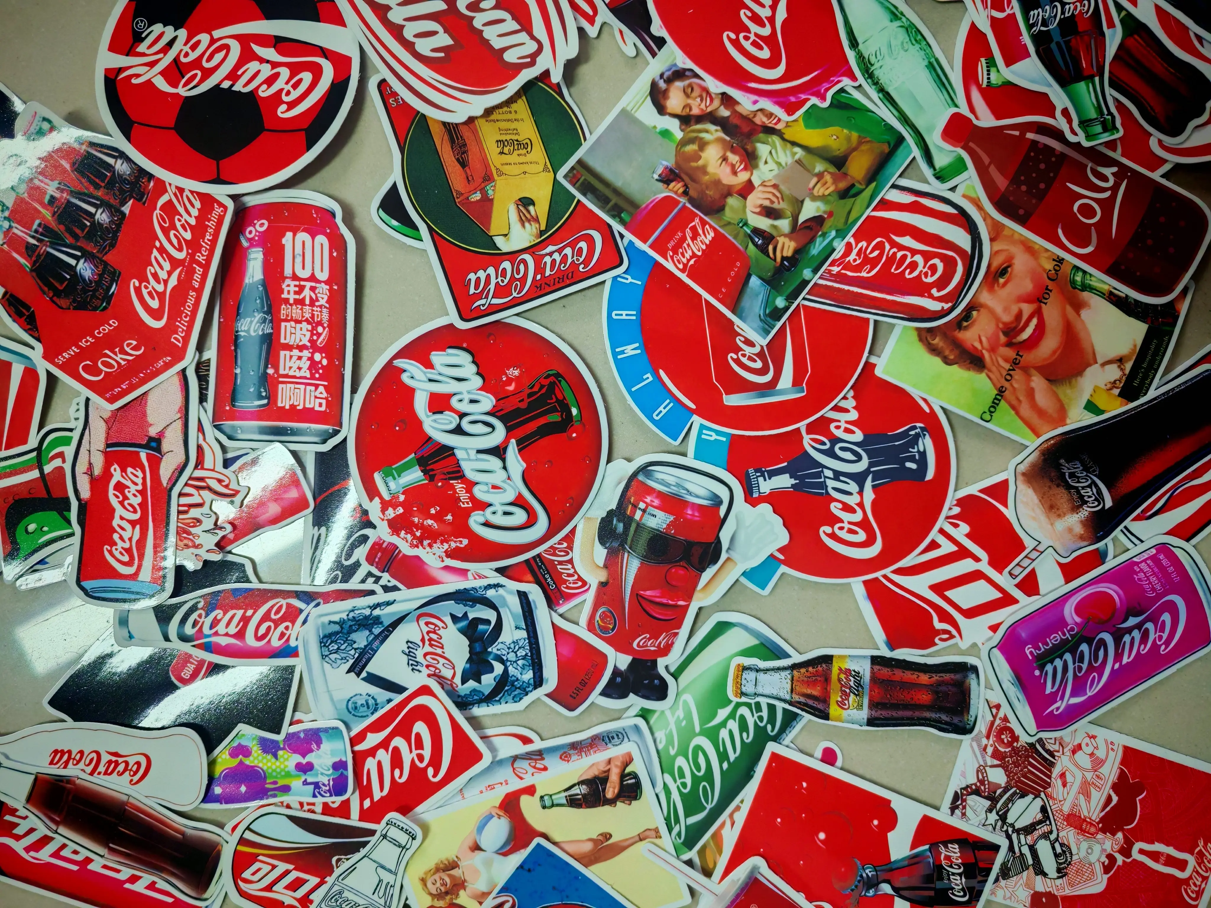 76pcs Coke Laptop Bike Car Decoration Waterproof Sticker
