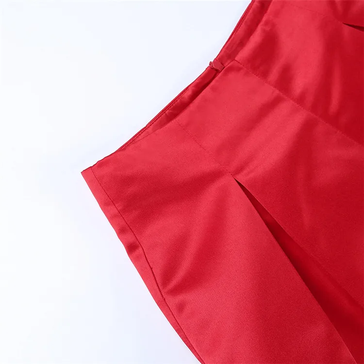 winter dresses for women 2022 Summer Sexy Corset Satin Shorts Women Solid Red Midi Waist Skinny Pants Young Female Fashion Streetwear Trouser Bottoms New golf shorts