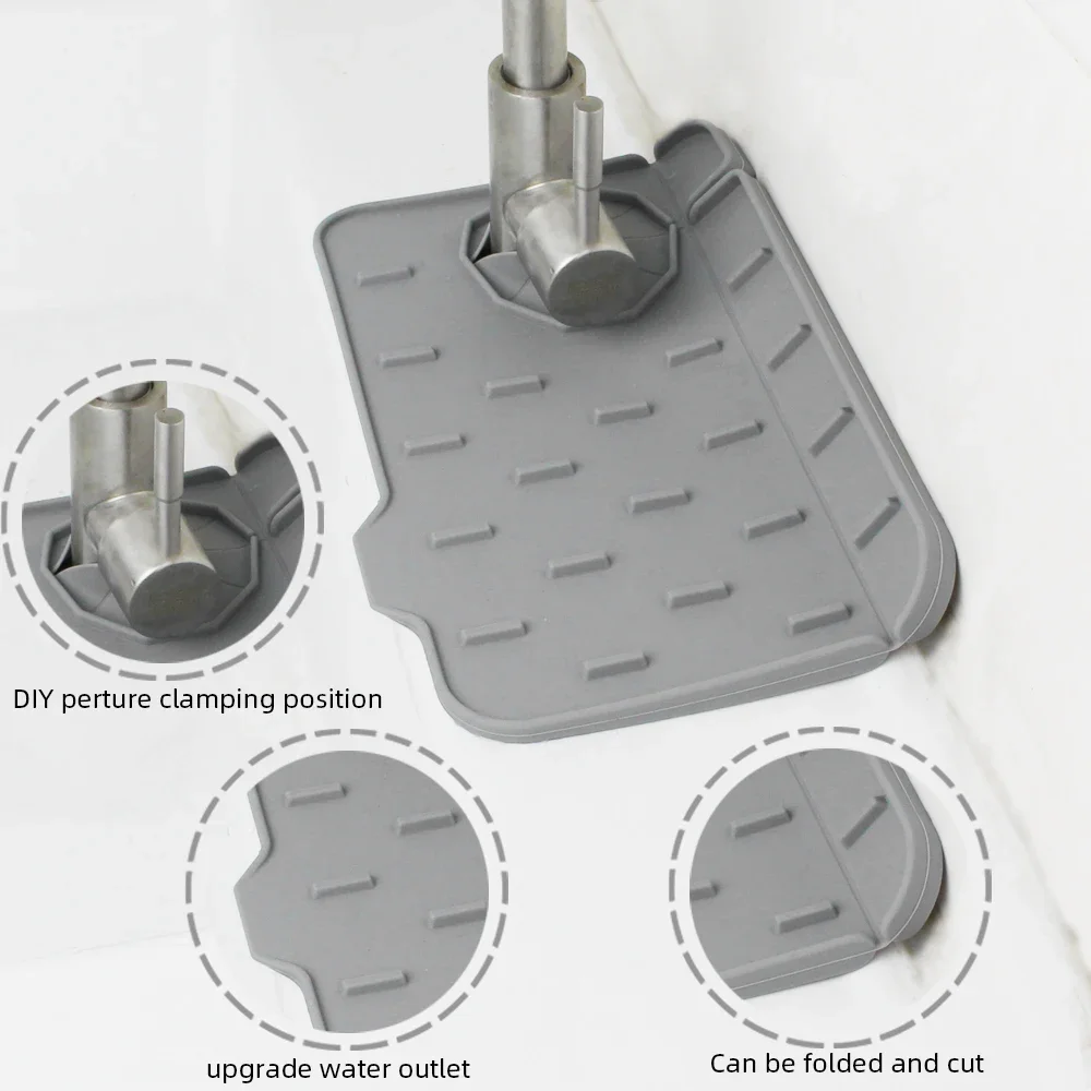 Kitchen Sink Splash Guard Double-sided Drain Mat Kitchen Gadget kitchen splash guard kitchen sink pad