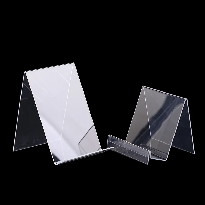 1Pc Clear Acrylic Bookends Desk Organizer Desktop Shelf Book Holder School Stationery Office Accessories Decoration