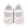 0-18months Baby Girls Bowknot Flats Soft Sole Shoes Non-Slip Princess Wedding Dress Walking Shoes For Newborn Girls 4