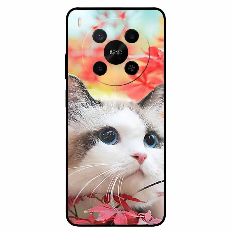 Lion Cat Black Soft Silicone Fashion Phone Case - Protective TPU Coque