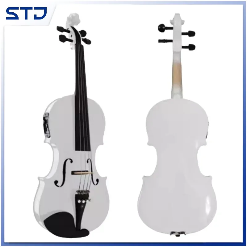 

4 strings 15-16" white colors Nice electric acoustic viola , Wonderful Sound
