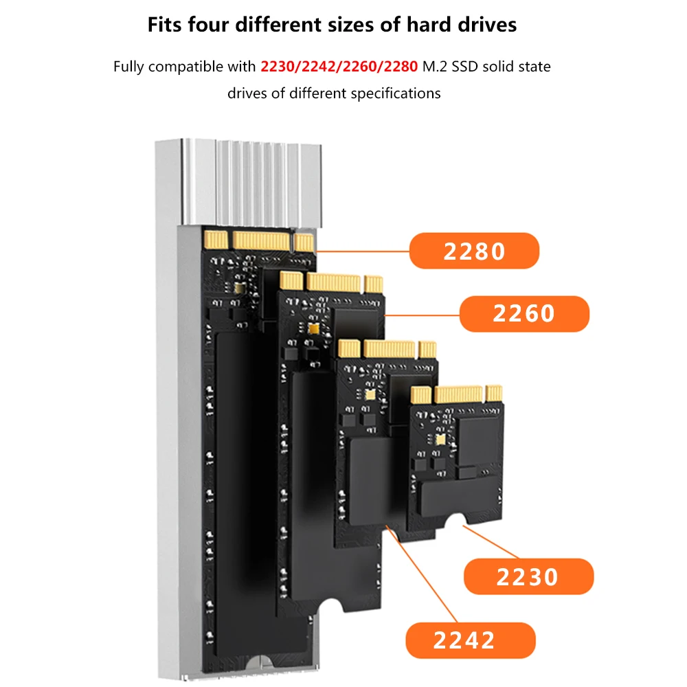 TISHRIC M.2 ϵ ̺ Ŭ M-Key NVME/SATA   M.2, ϵ ũ ڽ,  M2 HDD ̽, ˷̴