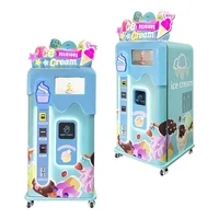 28L/H  Business Fully Automatic Soft Ice Cream Vending Machine Making Ice Cream Machine For Shopping Mall  27 Inch Touch Screen 1