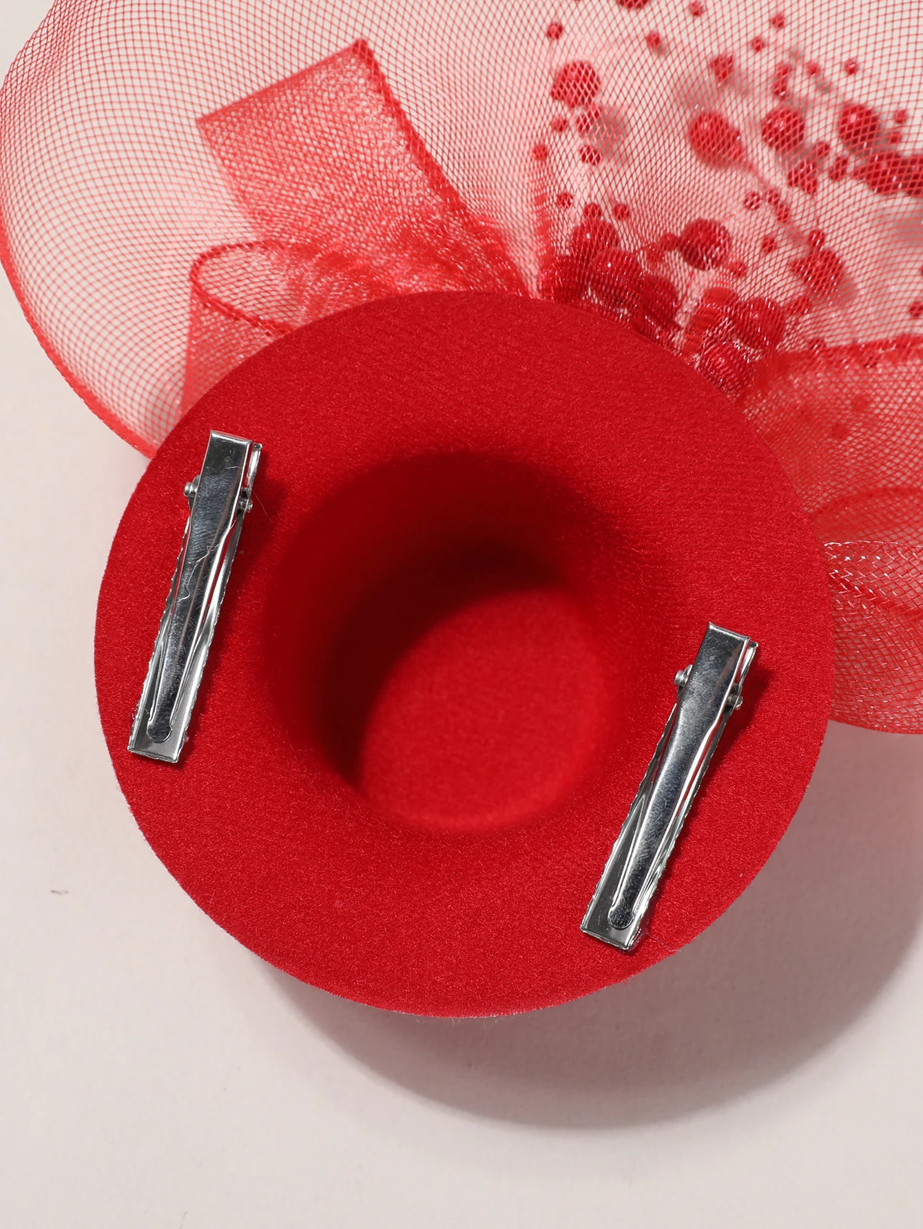 Retro-Qipao-Abend-Party-Kopfbedeckung mit chinesischem Stil, eleganter Schleier der Republik China-Berühmtheit, Netzstoff, kleiner Zylinder, Kleid, Hai – Detail 8