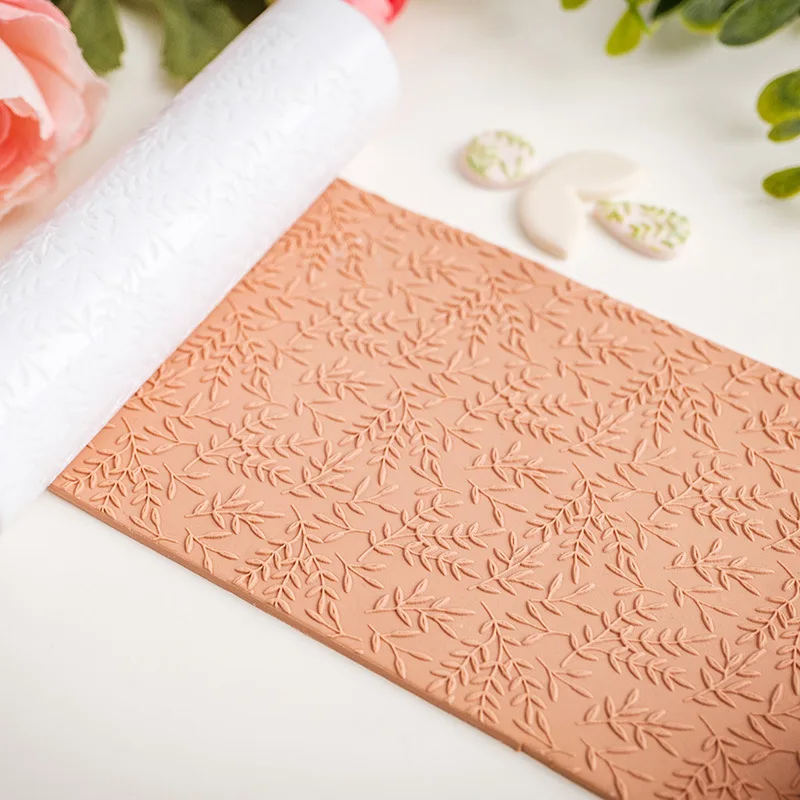 Soft Pottery Polymer Clay Cutter Roller Wicker/leaf Plant Texture Mold DIY Pendant Jewelry Roller Pottery Tools