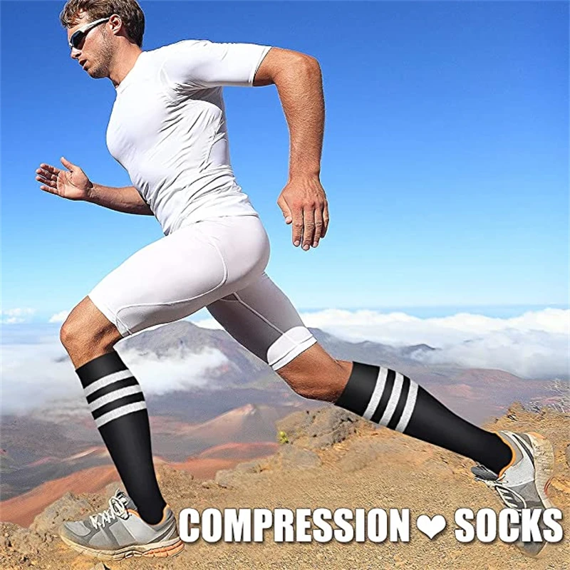 Running Compression Socks Soccer Stockings 20-30 Mmhg Men Women Sports Socks For Marathon Cycling Football Varicose Veins compression socks running socks