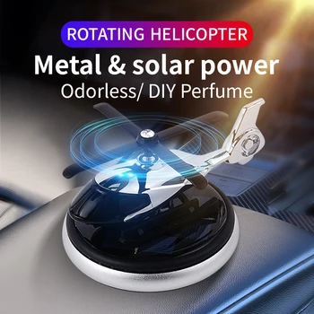 Profumo fai da te ornamenti per auto inodore elicottero rotante ad energia solare deodorante per ambienti accessori per la decorazione diffusore di fragranze da uomo