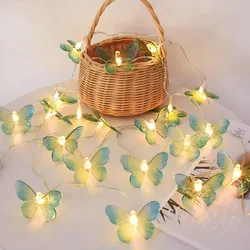 Butterfly LED String Lights - Enchanting Fairy Night Lamps - 6m 40led usb (Green)