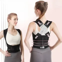 Ergonomic Back Support and Posture Corrector for Improved Alignment and Comfort (Black)