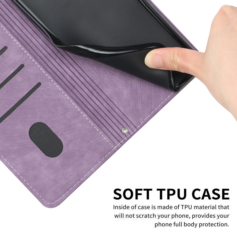 Geometric Leather Wallet Flip Case - Premium Back Cover
