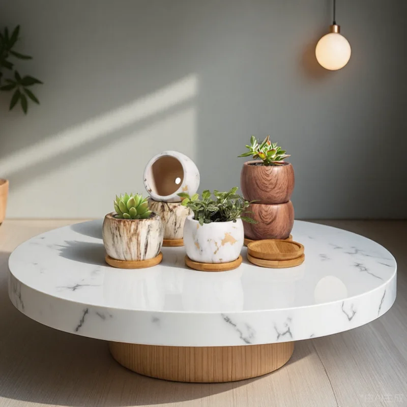 Imagen Gratis: Maceta Redonda De Cerámica Beige Interior Minimalismo