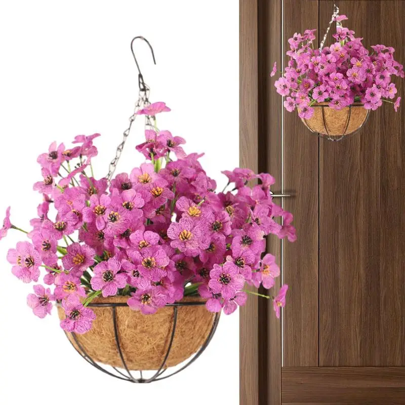

Artificial Flowers Artificial Hangings Flower Baskets Fake Flower High Quality For Wedding Home Party DIY Table Decoration Bulk