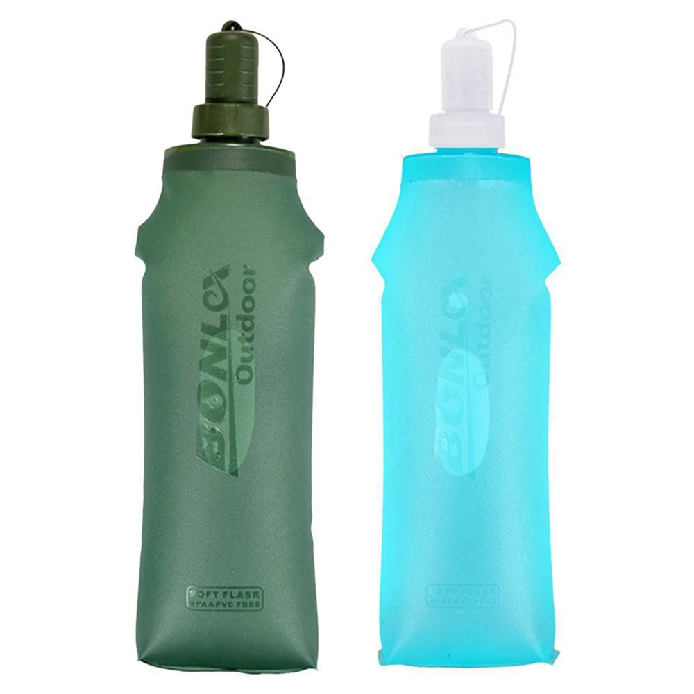 

TPU Folding Soft Flask Sport Water Bottle Running Camping Hiking Water Bag Collapsible Drink Water Bottle TPU Folding Soft Flas