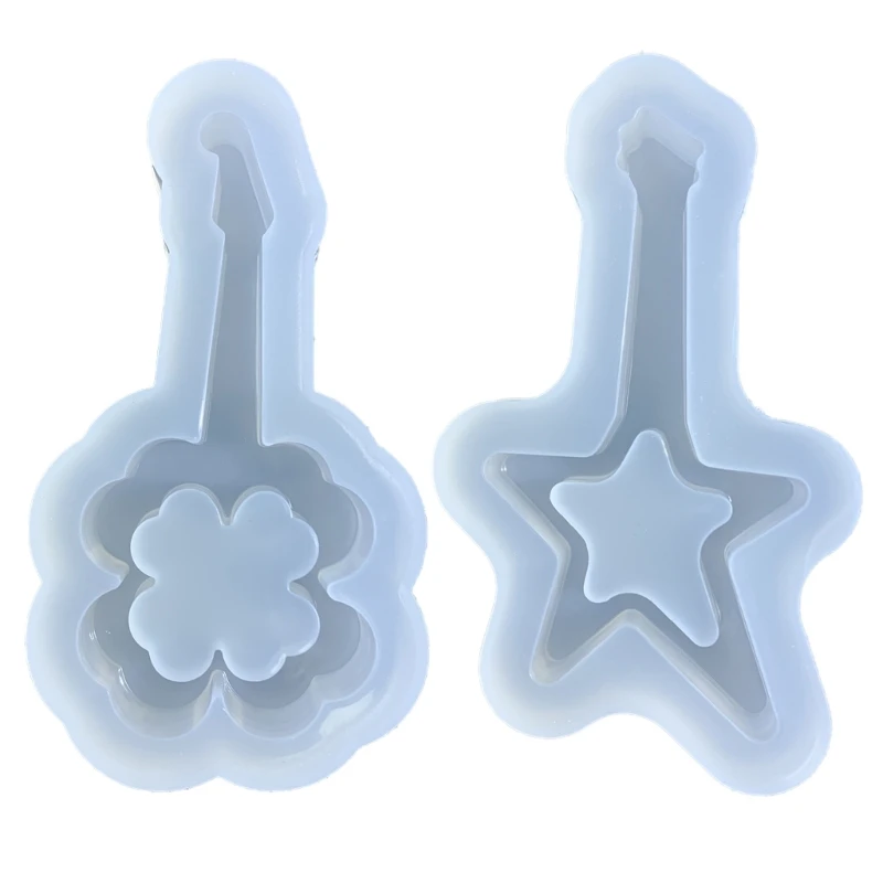 

Silicone Shaker Mold Four Leaf Clover/Star Guitar Epoxy Resin Mould