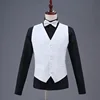 Fashion Suit Vest for Wedding Tuxedo Suits Men's White Black One Piece Formal Waistcoat Party Stage Performance Suit Vest 1