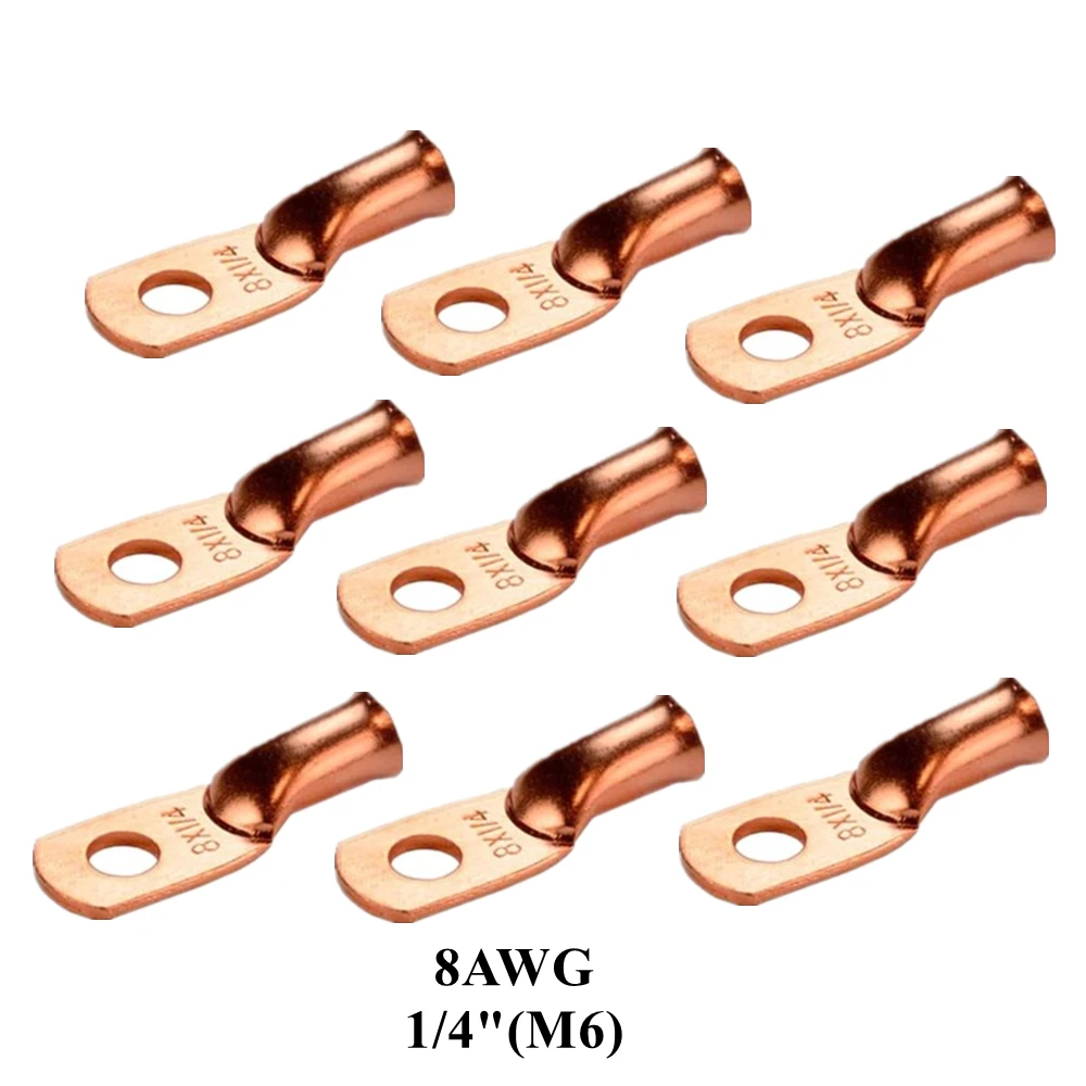 8 Pezzi Terminali Batteria In Rame Morsetti Terminali Negativi E Positivi Connettori Con Kit Assortimento Anello Per Auto~p121933249 - Foto 11