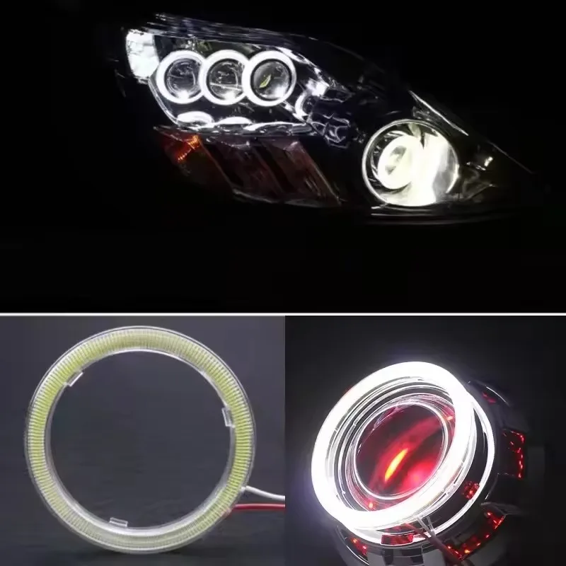 LED Car Angel Eyes Halo Ring Lamp Daytime Running Light