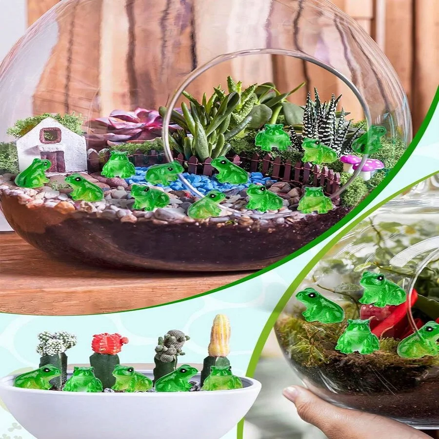 5/10/20PCS Mini Resin Frog Figurines Set for Aquarium Decor,Terrarium,Zen Garden,Creative Home Desk Decoration and Fish Tank 2