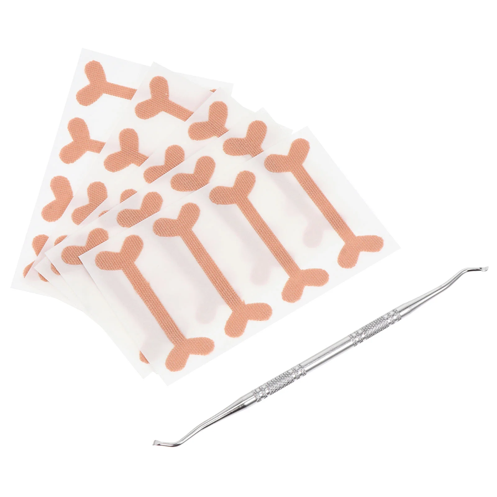 

1 Set Self Adhesive Toenail Patches Toenail Tape Corrector Stickers (Silver)