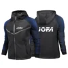 2024 Spring Autumn Men's JOFA Hockeyer Logo Print Fashion Outdoor Slim Fit Cardigan Breathable Sports Hooded Zipper Racing Suit 1
