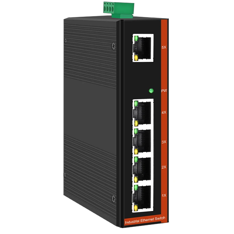 Onti-switch Ethernet Industrial Gigabit Completo Proteção contra Relâmpagos Trilho Din Ip40 6kv40 a 85 °c 10 Mbps 100 Mbps 1000mbps Portas Portas - Imagem 2